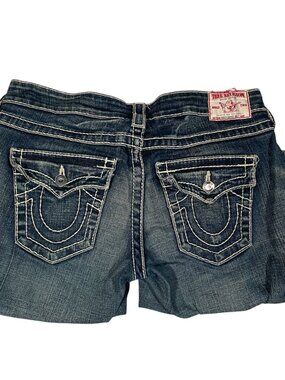 True Religion Denim Shorts Sz 28 Authentic Y2K